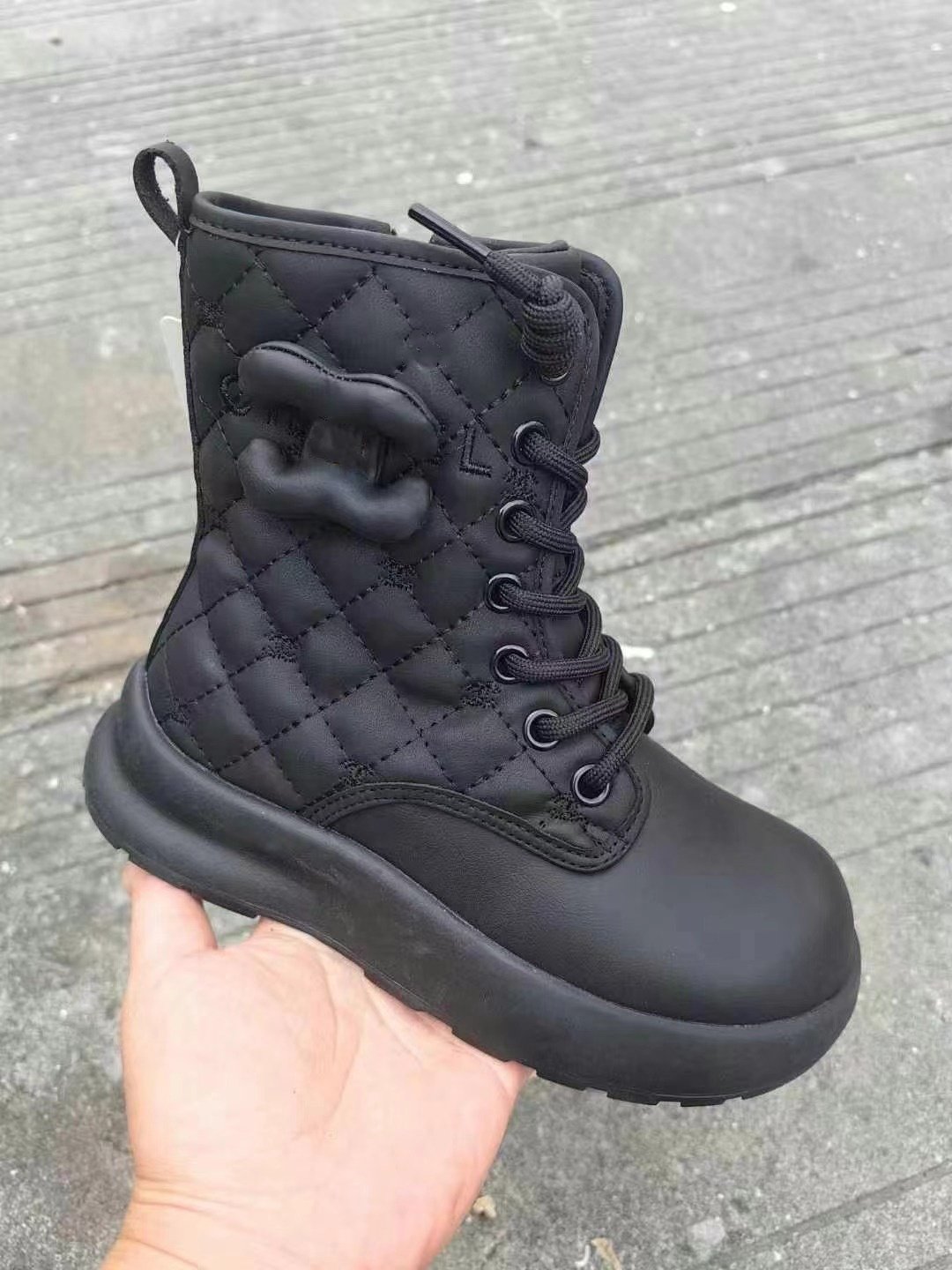 Mixed brand boys and girls boots winter new cashmere leather boots wholesale