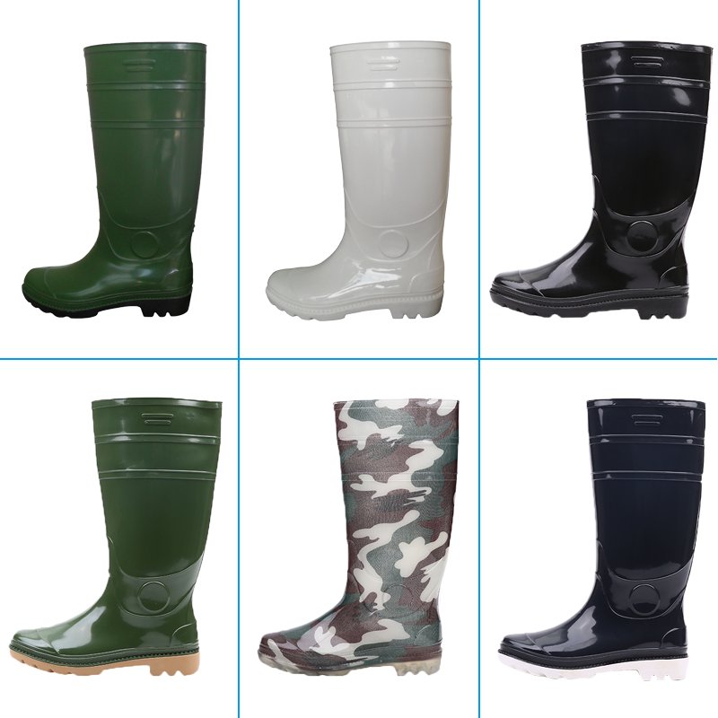 Factory Anti Slip Waterproof S4 Worker PVC Safety Rain Boots without Steel Toe fashionable rain boots for men