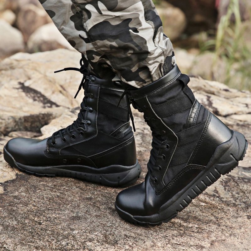 Sport light weight Men's boot Tactical Outdoor Hiking Black Boots