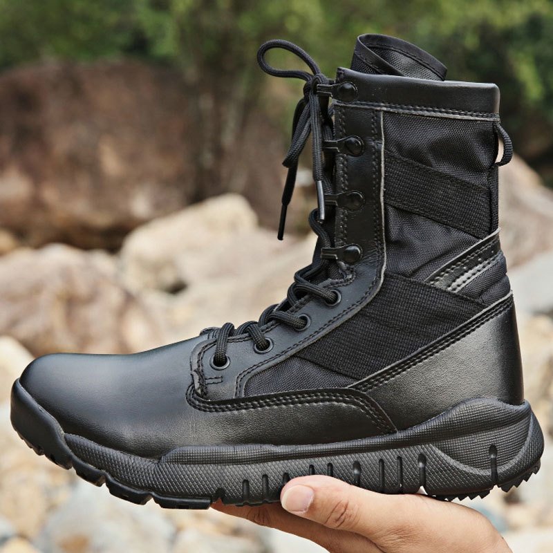 Sport light weight Men's boot Tactical Outdoor Hiking Black Boots