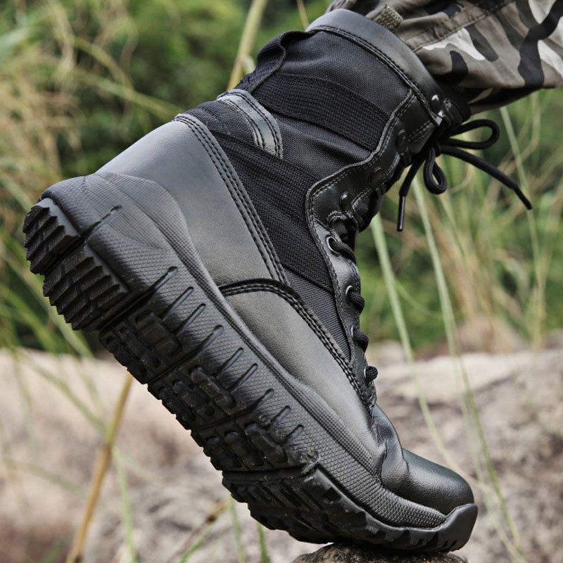Sport light weight Men's boot Tactical Outdoor Hiking Black Boots