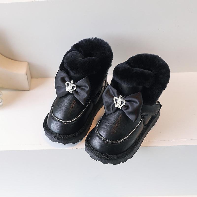 Flat Princess Baby Shoes Girl 2023 Fashion Trend Winter Boots for Kids Wholesale Custom Thick Children Snow Boot
