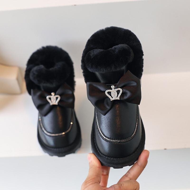 Flat Princess Baby Shoes Girl 2023 Fashion Trend Winter Boots for Kids Wholesale Custom Thick Children Snow Boot