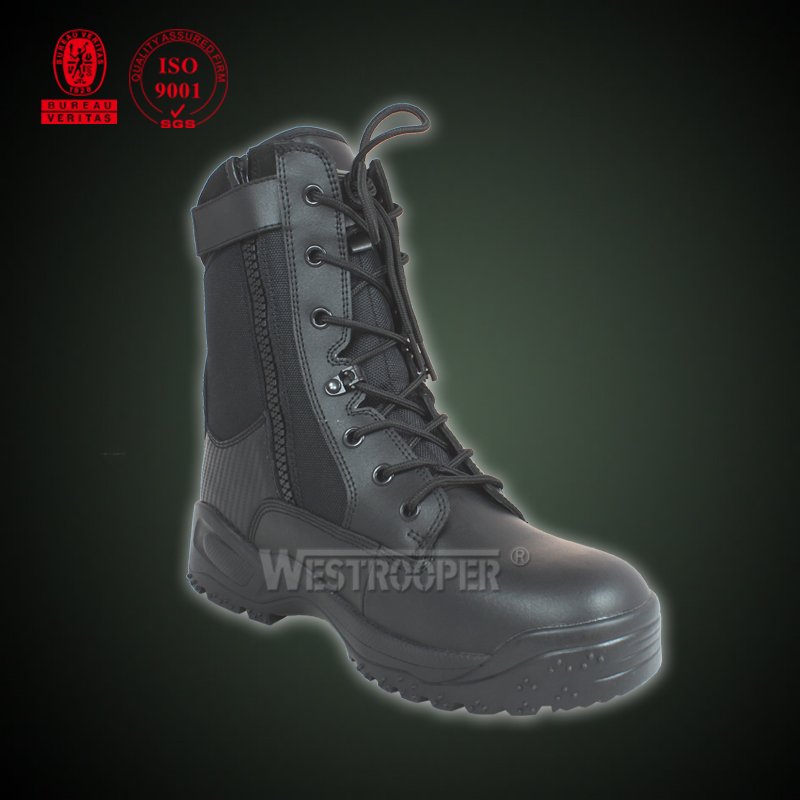 TACTICAL BLACK LEATHER BOOTS 70-1755