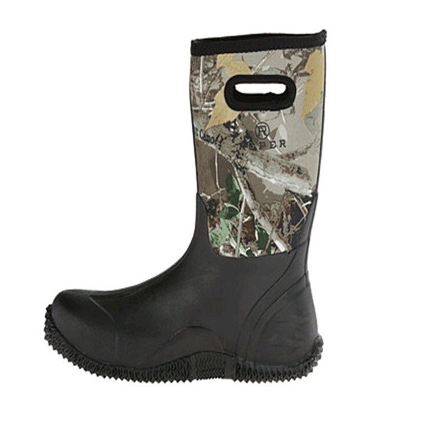 New design Half long camouflage neoprene hunting rain boot rubber