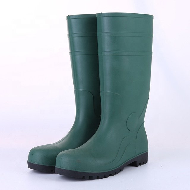 Wejump Long Waterproof Fishing Men Pvc Rubber Wellies Safety Rain Boots For Men Safety