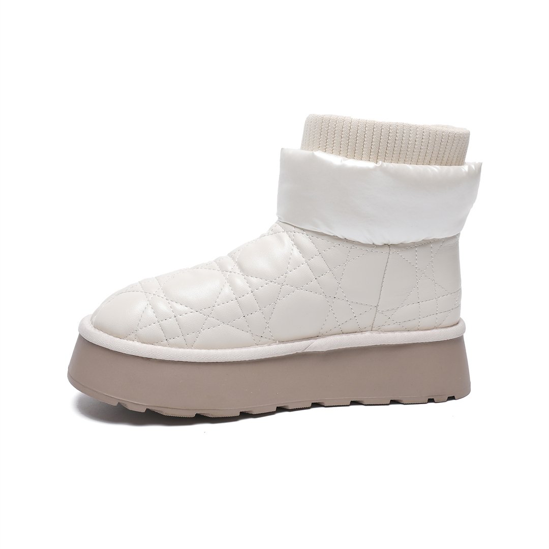 2022 winter luxury platform genuine leather high boots women shoes famous brands designer boots