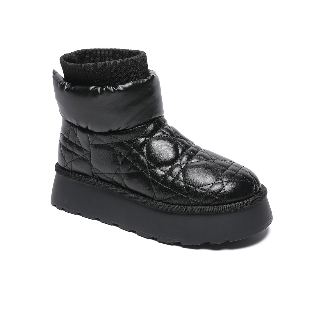 2022 winter luxury platform genuine leather high boots women shoes famous brands designer boots