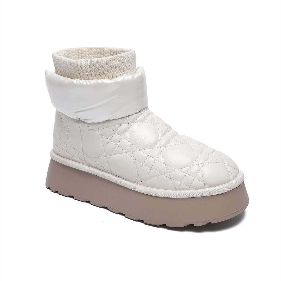 2022 winter luxury platform genuine leather high boots women shoes famous brands designer boots