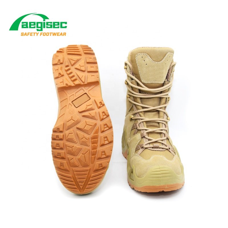 AEGISEC cow suede+oxford cloth desert boots men shoes oil resistant tactical jungle boots