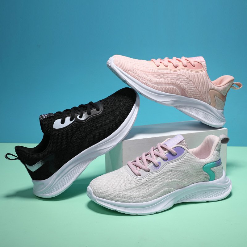 2024 New hollowed out single Netflix woven mom shoes