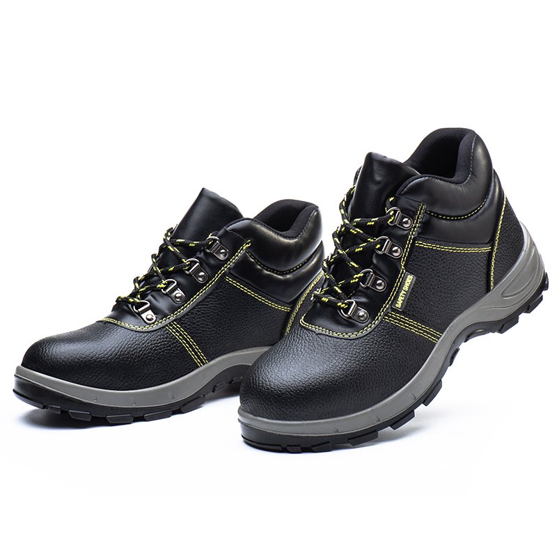 Industrial protective steel toe caterpillar leather mens black safety work shoes waterproof non slip boot footwear for men