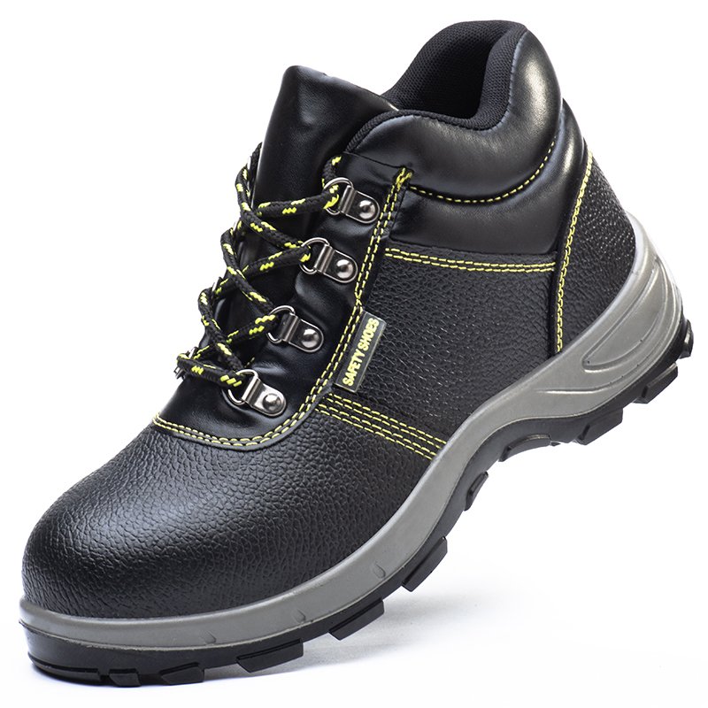 Industrial protective steel toe caterpillar leather mens black safety work shoes waterproof non slip boot footwear for men