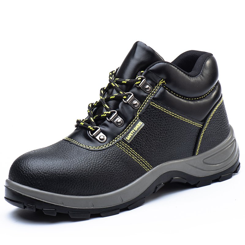 Industrial protective steel toe caterpillar leather mens black safety work shoes waterproof non slip boot footwear for men