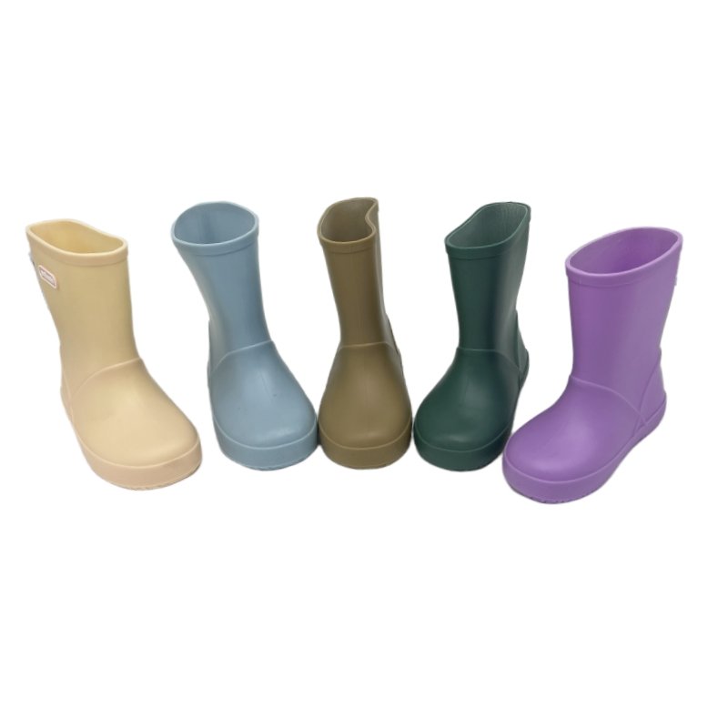 Kids Waterproof Anti-slip Wellington Light Weight Colorful PVC Rain Boots for Children