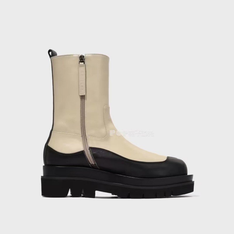 Unique Design Autumn Winter ;Ladies Shoes Round Toe Mixed Colors Side Zipper Thick Sole Women Ankle Boots