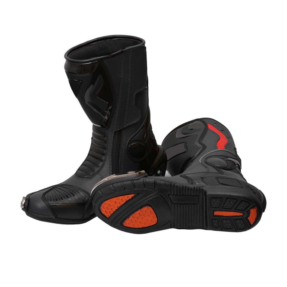 Riding Wear Leather Material Made Pakistan Manufacturer Motorbike Boots Plus Size Solid Color Motorbike Boots