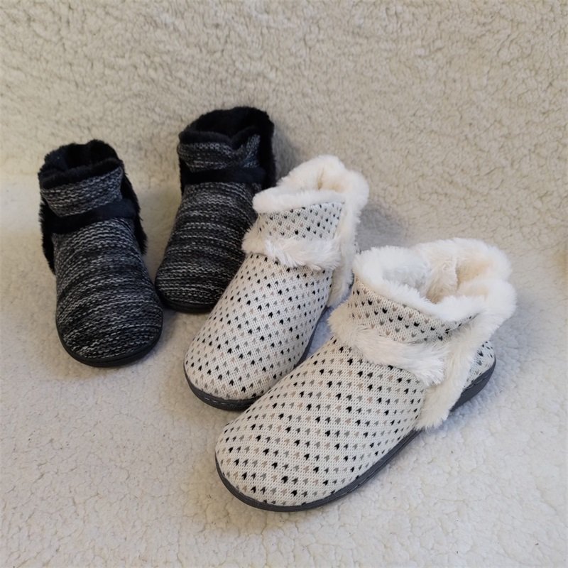 Autumn and winter thick soles and fleece lovers warm indoor non-slip cotton boots