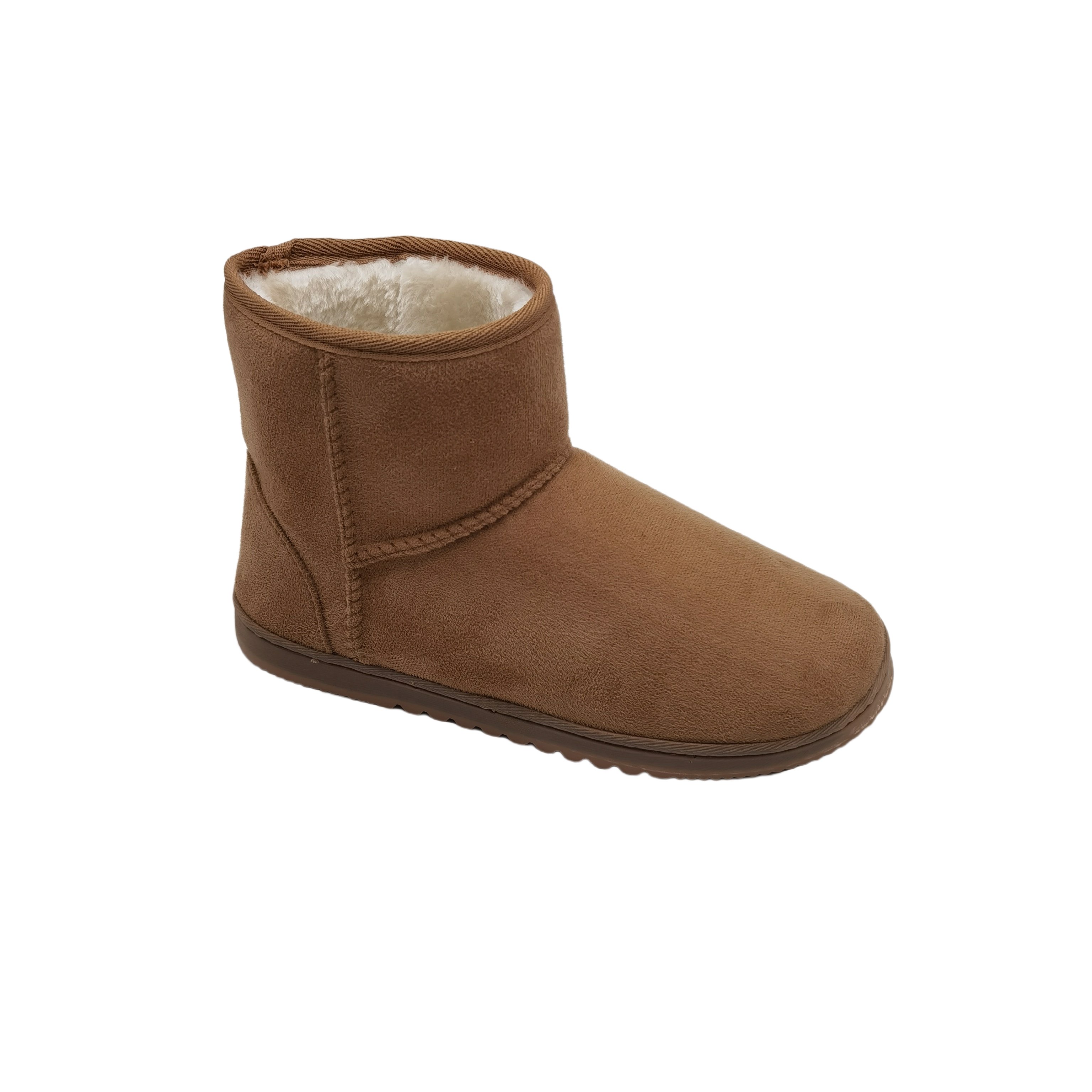 OEM customized Logo indoor boots TPR rubber outsole winter home flat slipper boots faux fur plush house boots for women