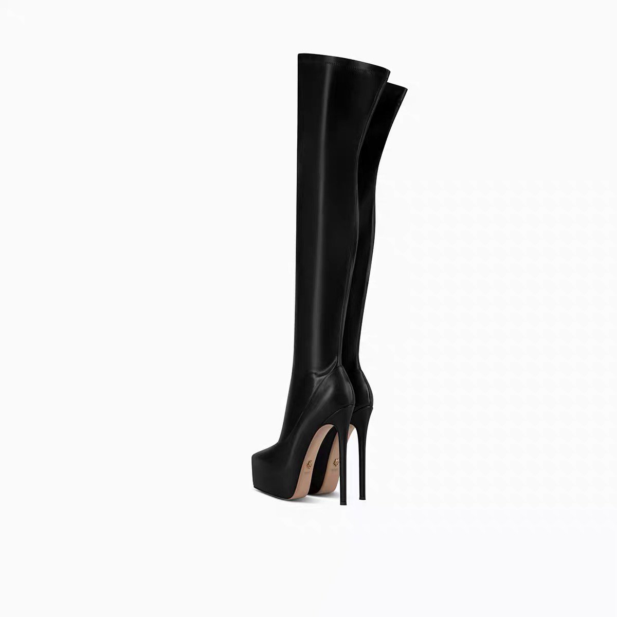 winter 2022 women fashion platform heels high heel boots thigh high boots plus size pointed toe heels