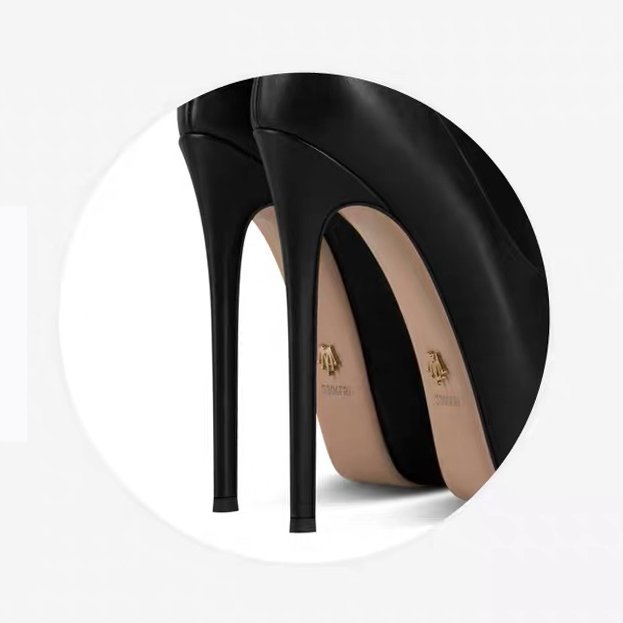 winter 2022 women fashion platform heels high heel boots thigh high boots plus size pointed toe heels