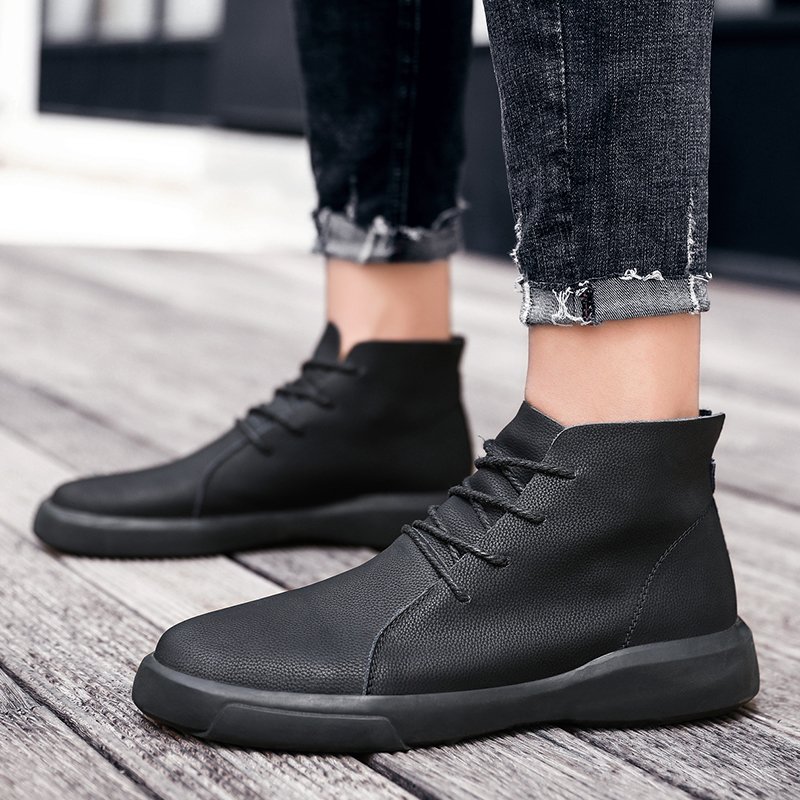 New Arrival Large Size Waterproof Oxfords Cow Genuine Leather Martin Boots For Men