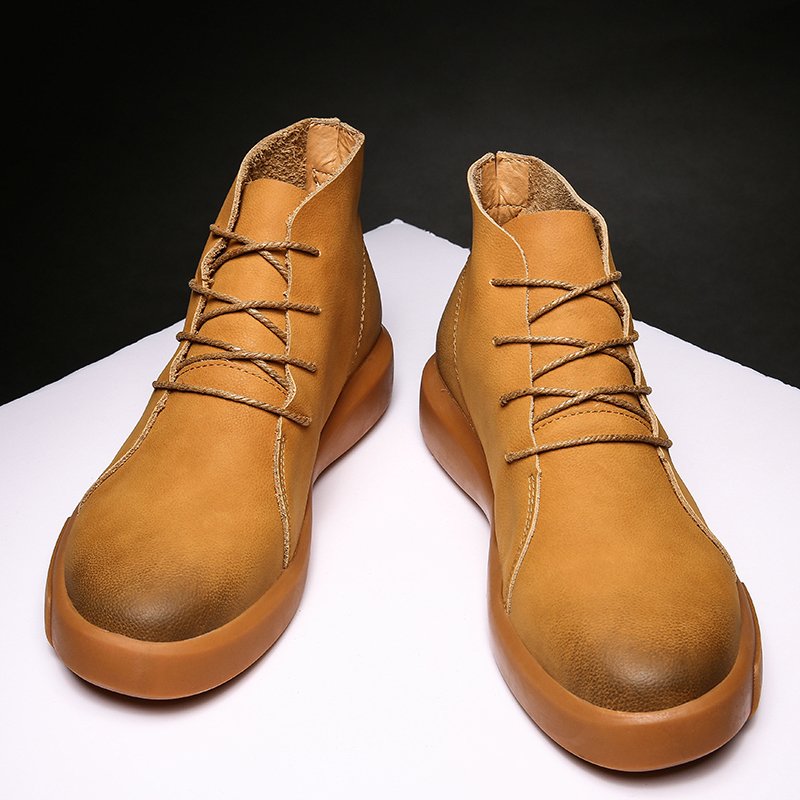 New Arrival Large Size Waterproof Oxfords Cow Genuine Leather Martin Boots For Men