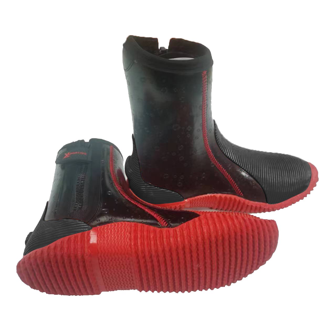 neoprene rubber boots Long Waterproof Breathable Fishing Boots Neoprene Rubber Farm Yard orange sole
