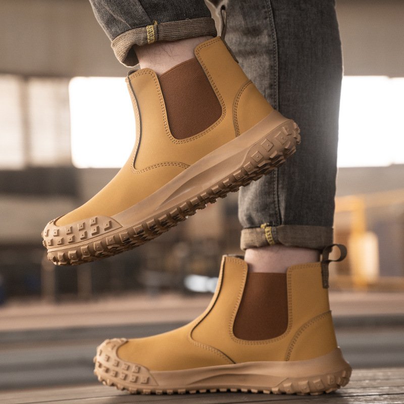 Hot Selling industrial safety wholesale safety rubber boot safety shoes for men zapatos punta de acero