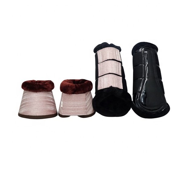 Pink Glitter Boot Set For Racing Horse