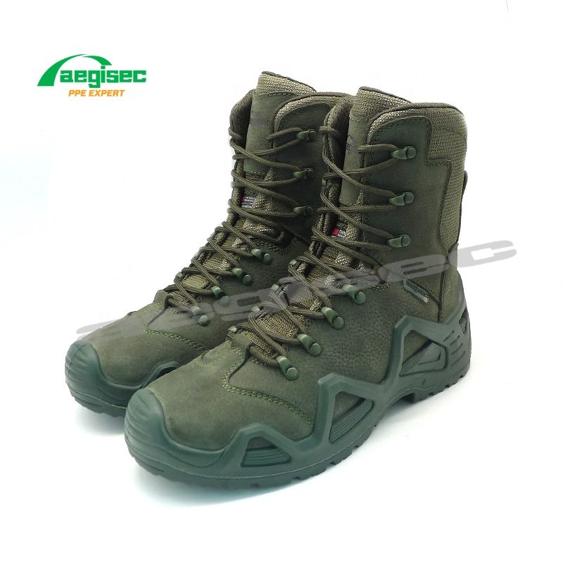 AEGISEC combat boots green nubuck puncture resistant waterproof membrane jungle boots men
