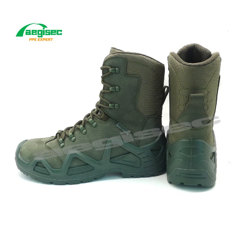 AEGISEC combat boots green nubuck puncture resistant waterproof membrane jungle boots men