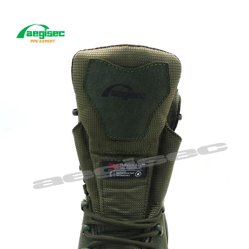 AEGISEC combat boots green nubuck puncture resistant waterproof membrane jungle boots men