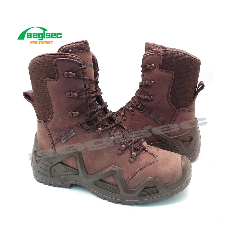 AEGISEC combat boots green nubuck puncture resistant waterproof membrane jungle boots men