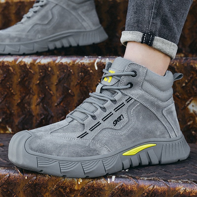 GUYISA Men's Work Boots with Steel Toe Excellent Rubber Sole European Standard Safety Shoes Unisex