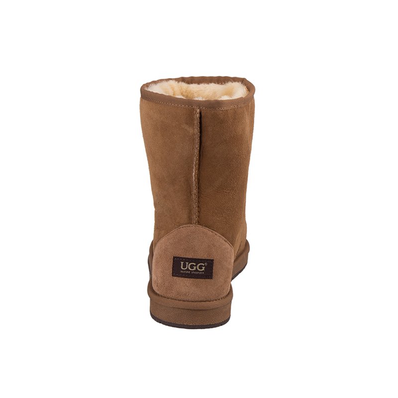 Classic mid-calf cow suede leather upper wool fur warm shoes outdoor boots for men women