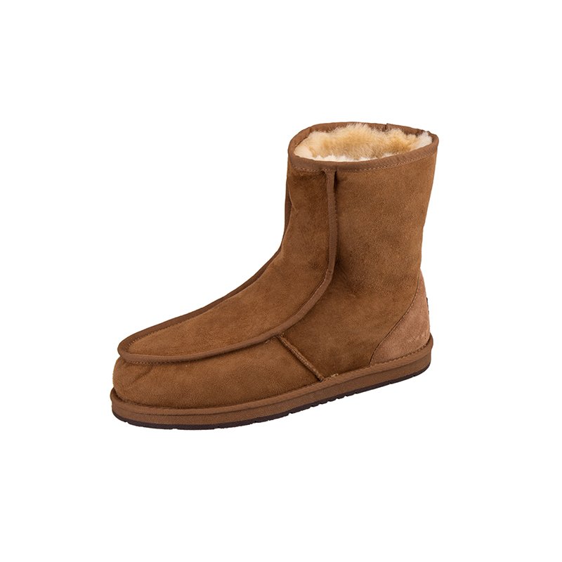 Classic mid-calf cow suede leather upper wool fur warm shoes outdoor boots for men women