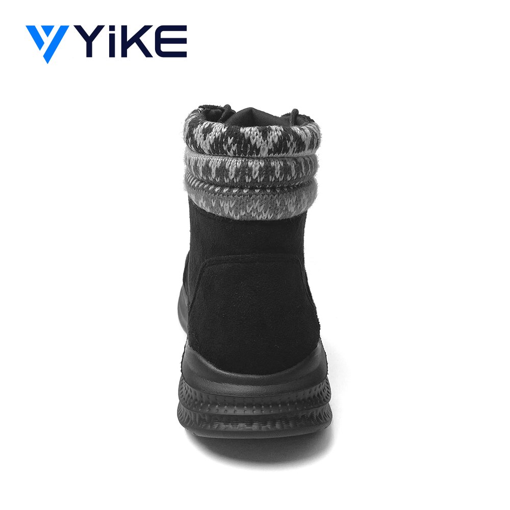 Hot sale designer fashion black lace up ladies warmer winter ankle boots