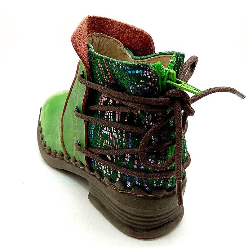 One-Step Comfort Genuine Safety Leather Shoes Non-Slip Wear-Resistant Flat Women's Boots