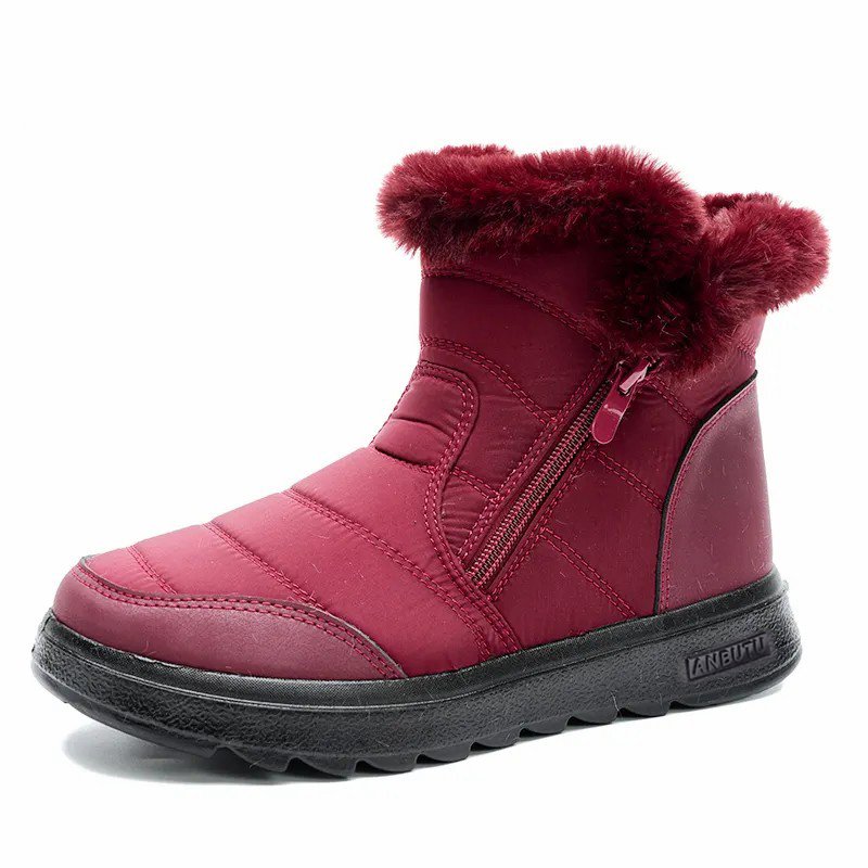 Wholesale Winter Warm Boots Waterproof Plush Cotton Lining Non-slip Snow Boots Women Boots Shoes For Cold Region