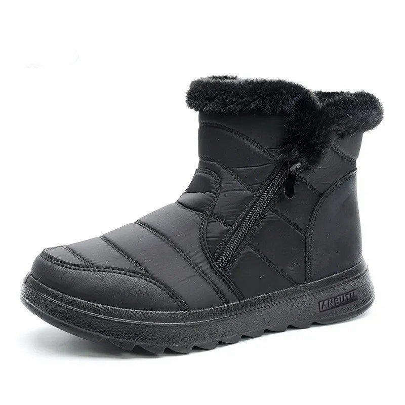 Wholesale Winter Warm Boots Waterproof Plush Cotton Lining Non-slip Snow Boots Women Boots Shoes For Cold Region