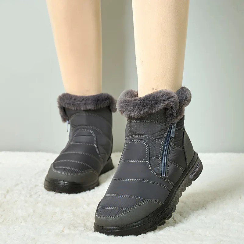 Wholesale Winter Warm Boots Waterproof Plush Cotton Lining Non-slip Snow Boots Women Boots Shoes For Cold Region