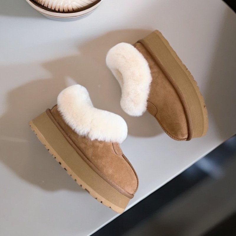 Wholesale winter fashion design warm boots Plush custom snow winter boots shoes for women
