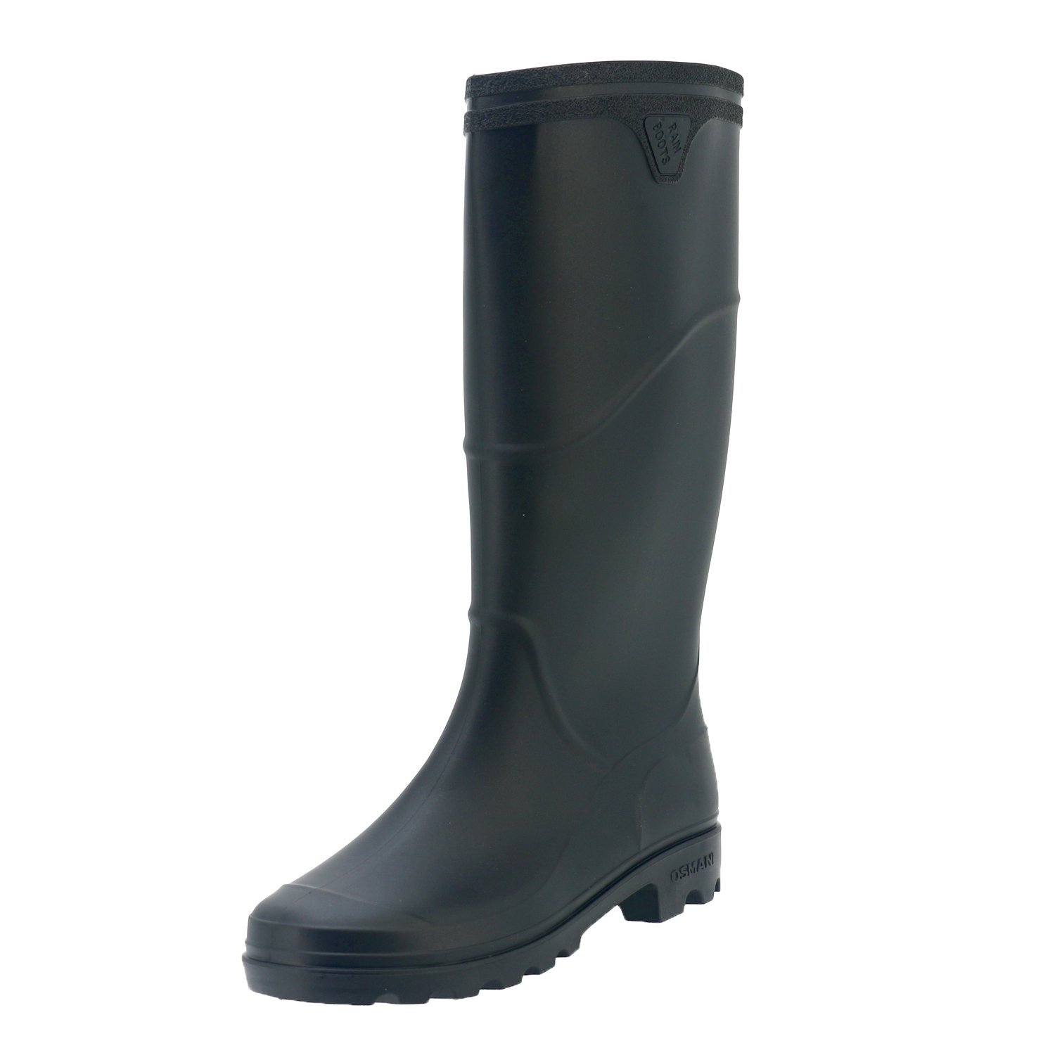 100% Water proof slip resistant light weight non safety PVC shiny gum rain boots for men