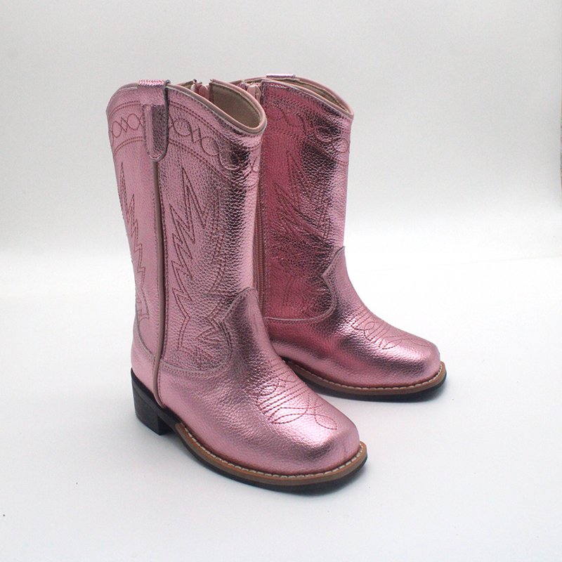 Wholesalers designer vintage Cowboy high heels boots glitter toddler baby boys kids girls shoes