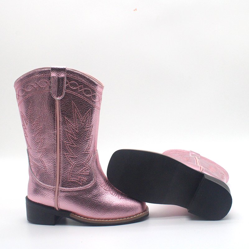 Wholesalers designer vintage Cowboy high heels boots glitter toddler baby boys kids girls shoes
