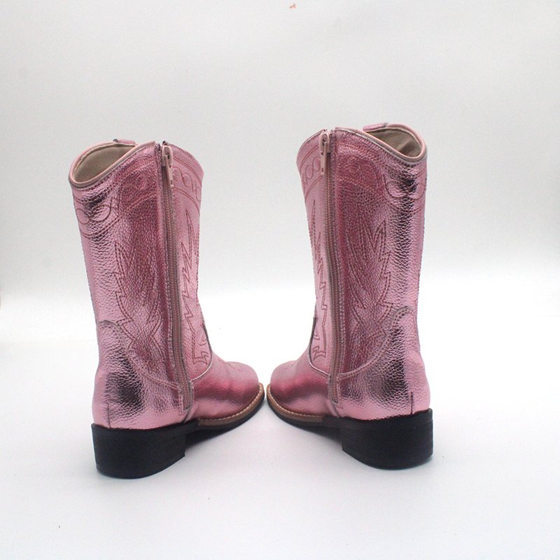 Wholesalers designer vintage Cowboy high heels boots glitter toddler baby boys kids girls shoes