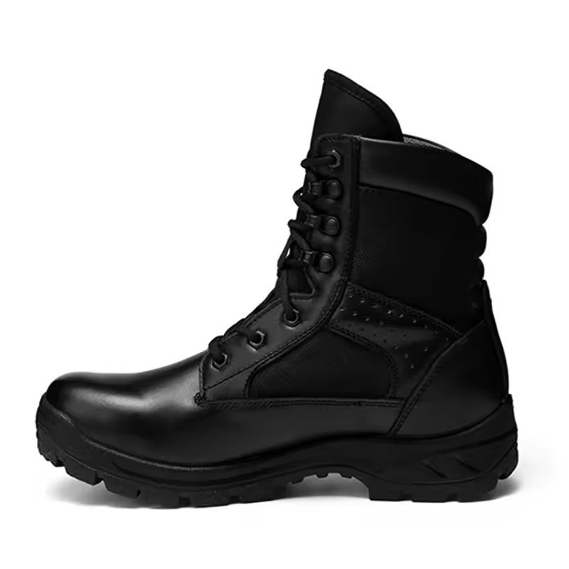 XINXING Custom Soles White Fashion Hight Shiny Original Leather Outdoor Training Security Combat Boots