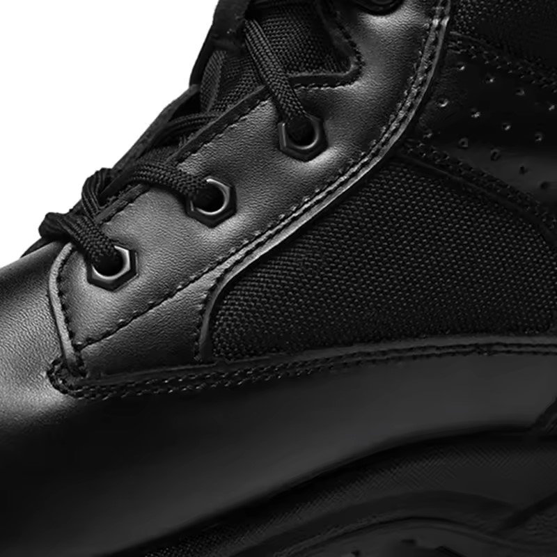 XINXING Custom Soles White Fashion Hight Shiny Original Leather Outdoor Training Security Combat Boots