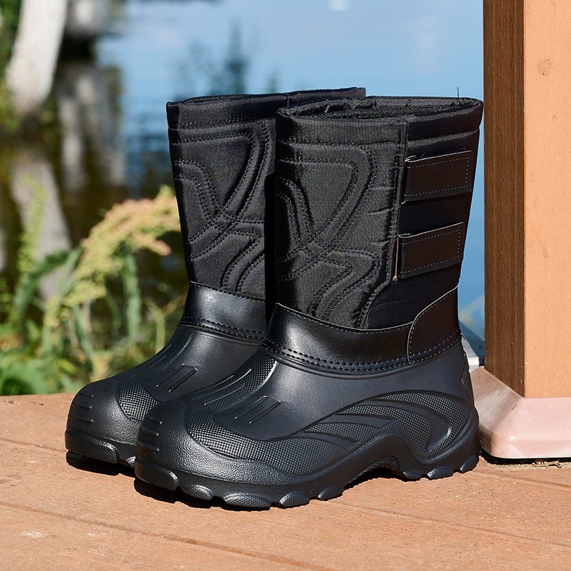 High Quality Detachable Warm Plush Non-slip Soles Men's Winter Fishing Boots Men's Waterproof Recreational Fishing Boots